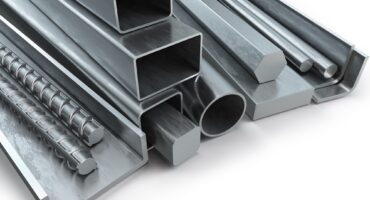 Different metal products. Stainless steel profiles and tubes.